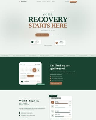 Physical Therapist Patient Booking Website Template