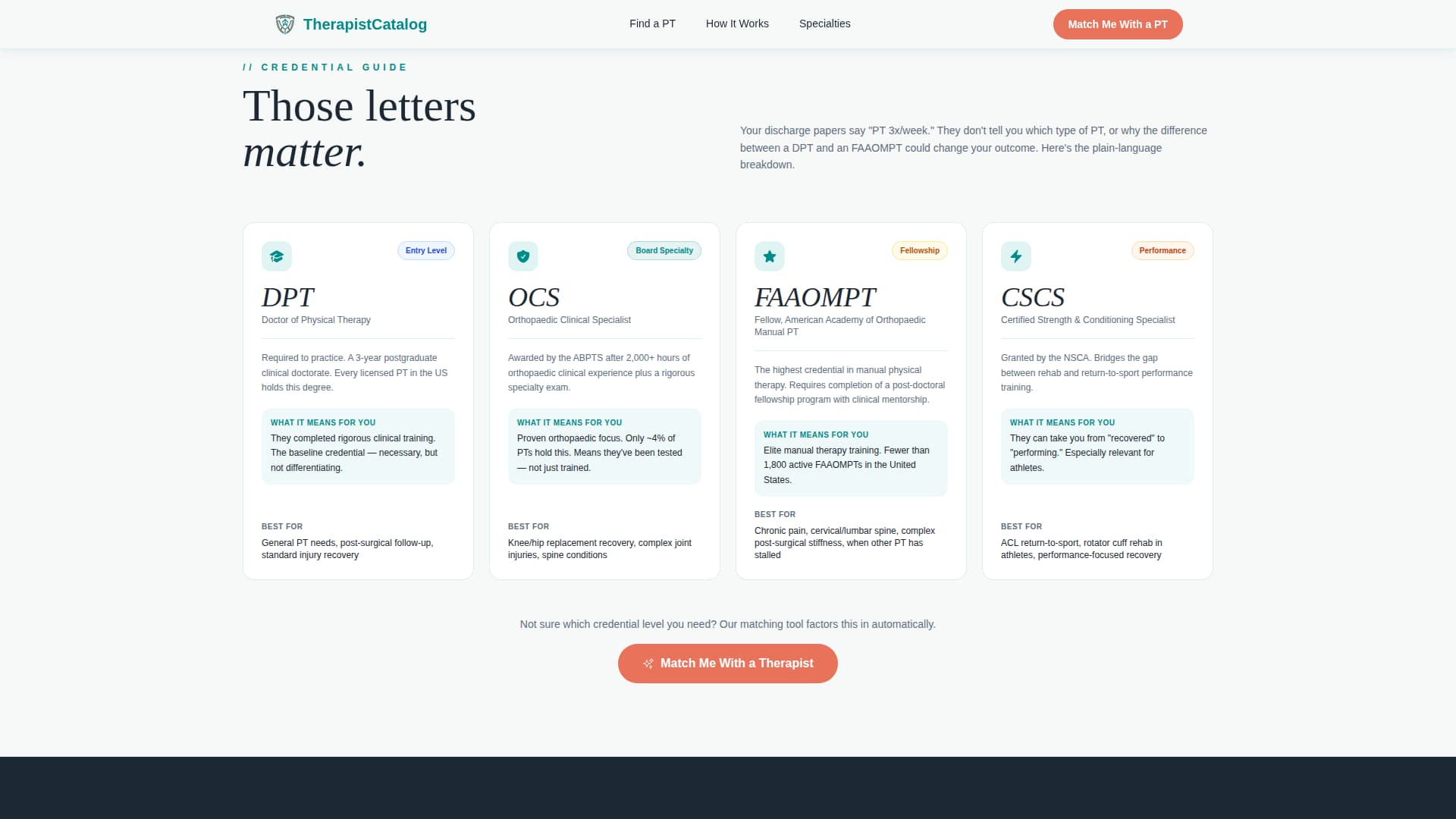 Therapist Catalog - Trusted Physical Therapist Landing Page Template