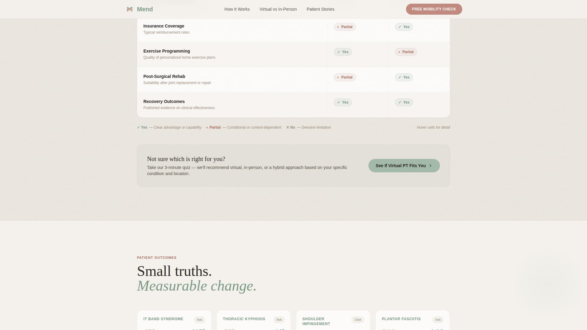 Mend - Healing Virtual PT Landing Page Template