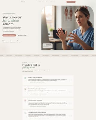 Mend - Healing Virtual PT Landing Page Template