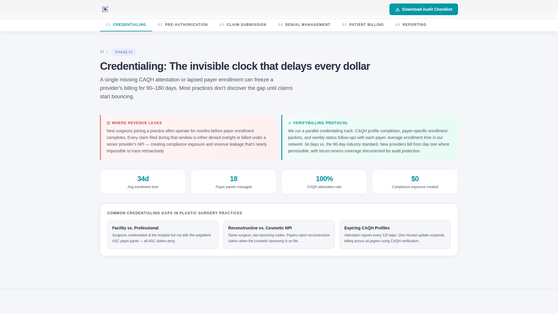 Verify - Precision Billing Landing Page Template