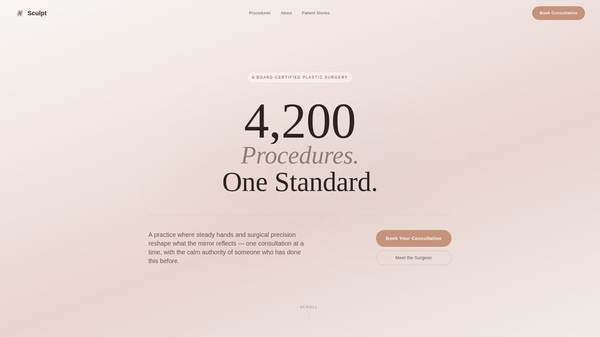 Sculpt - Precision Surgeon Landing Page Template