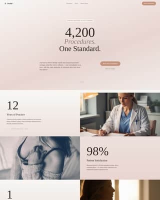 Sculpt - Precision Surgeon Landing Page Template