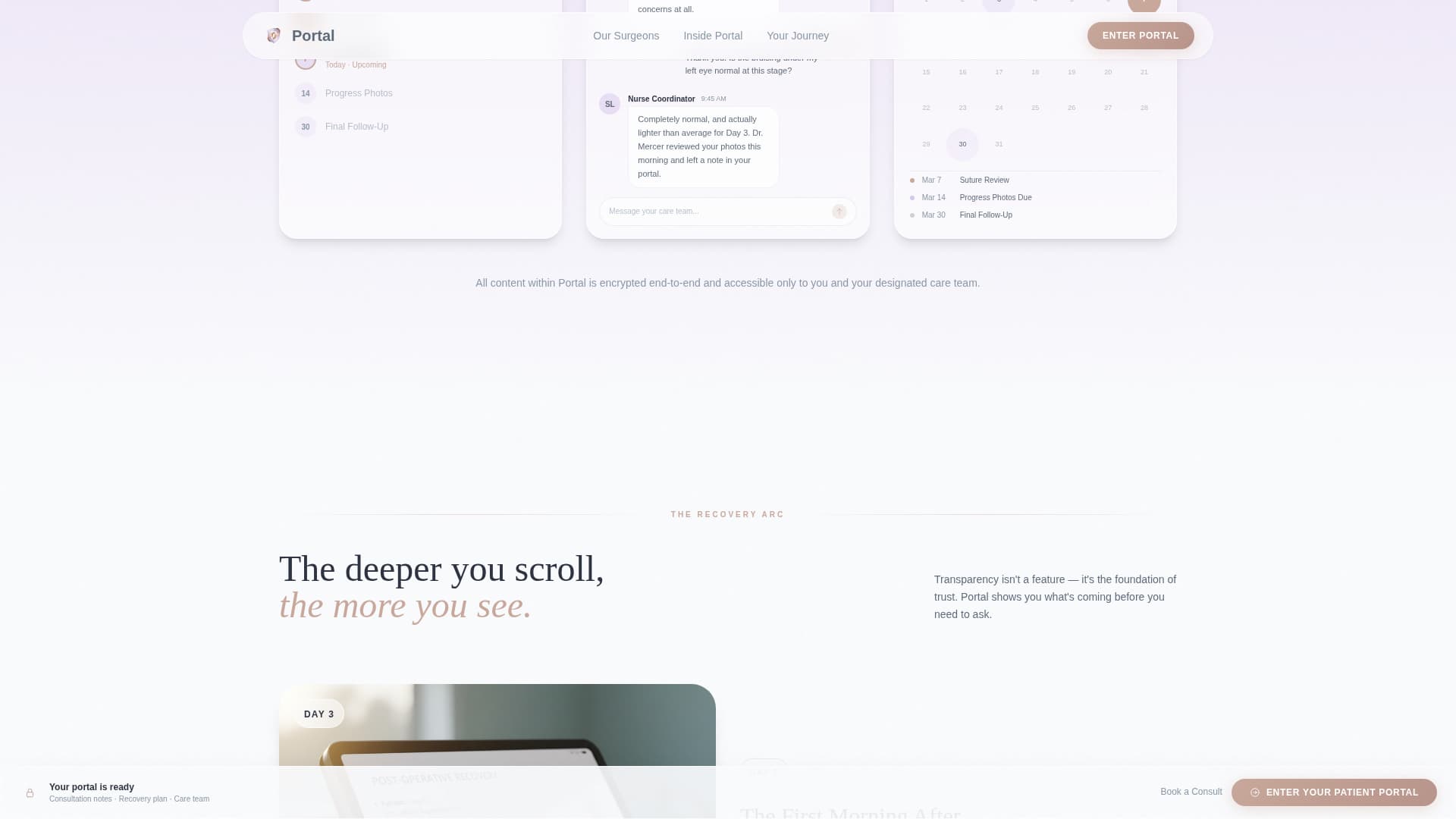 Portal - Exclusive Surgeon Landing Page Template