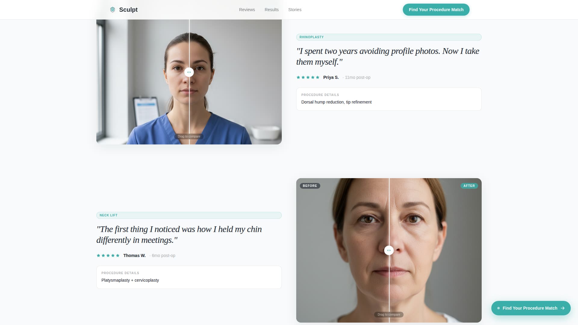 Sculpt - Trusted Plastic Surgeon Landing Page Template