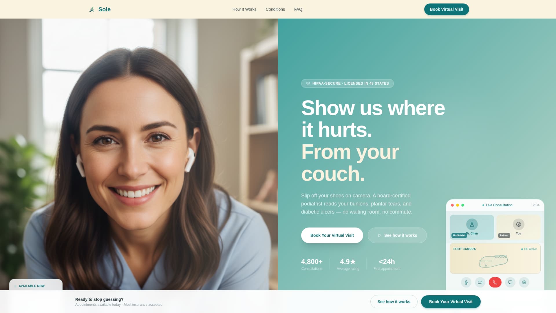 Podiatrist Advanced Booking Website Template