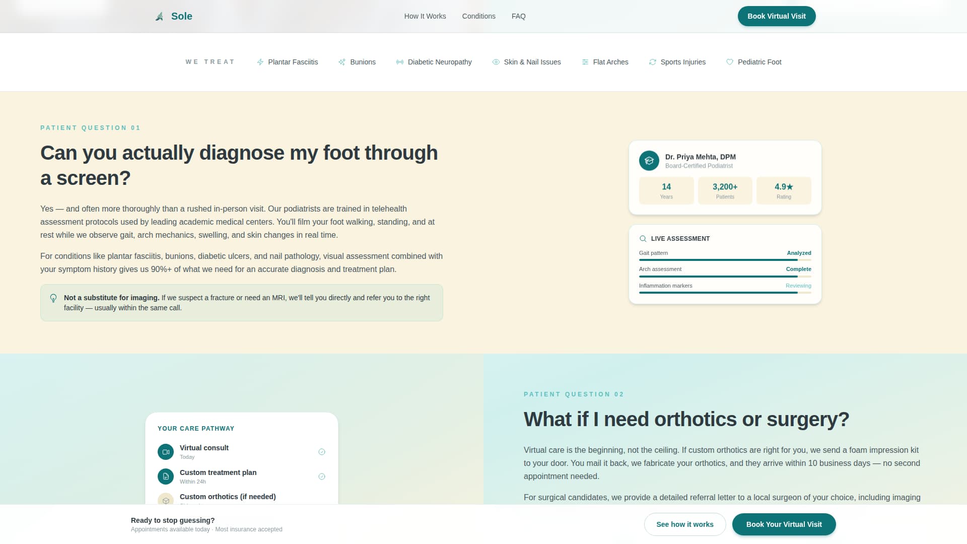Podiatrist Advanced Booking Website Template