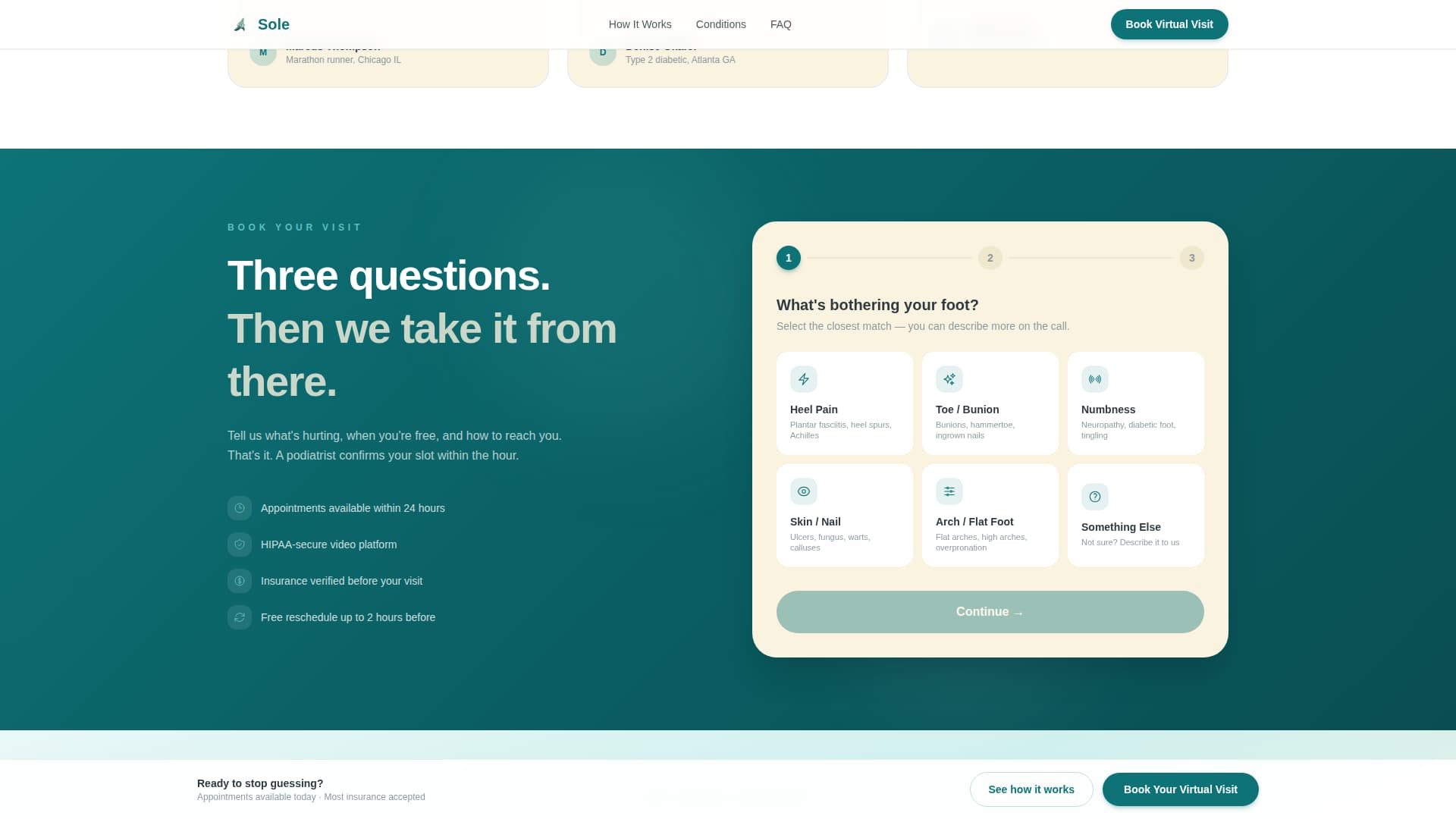 Podiatrist Advanced Booking Website Template