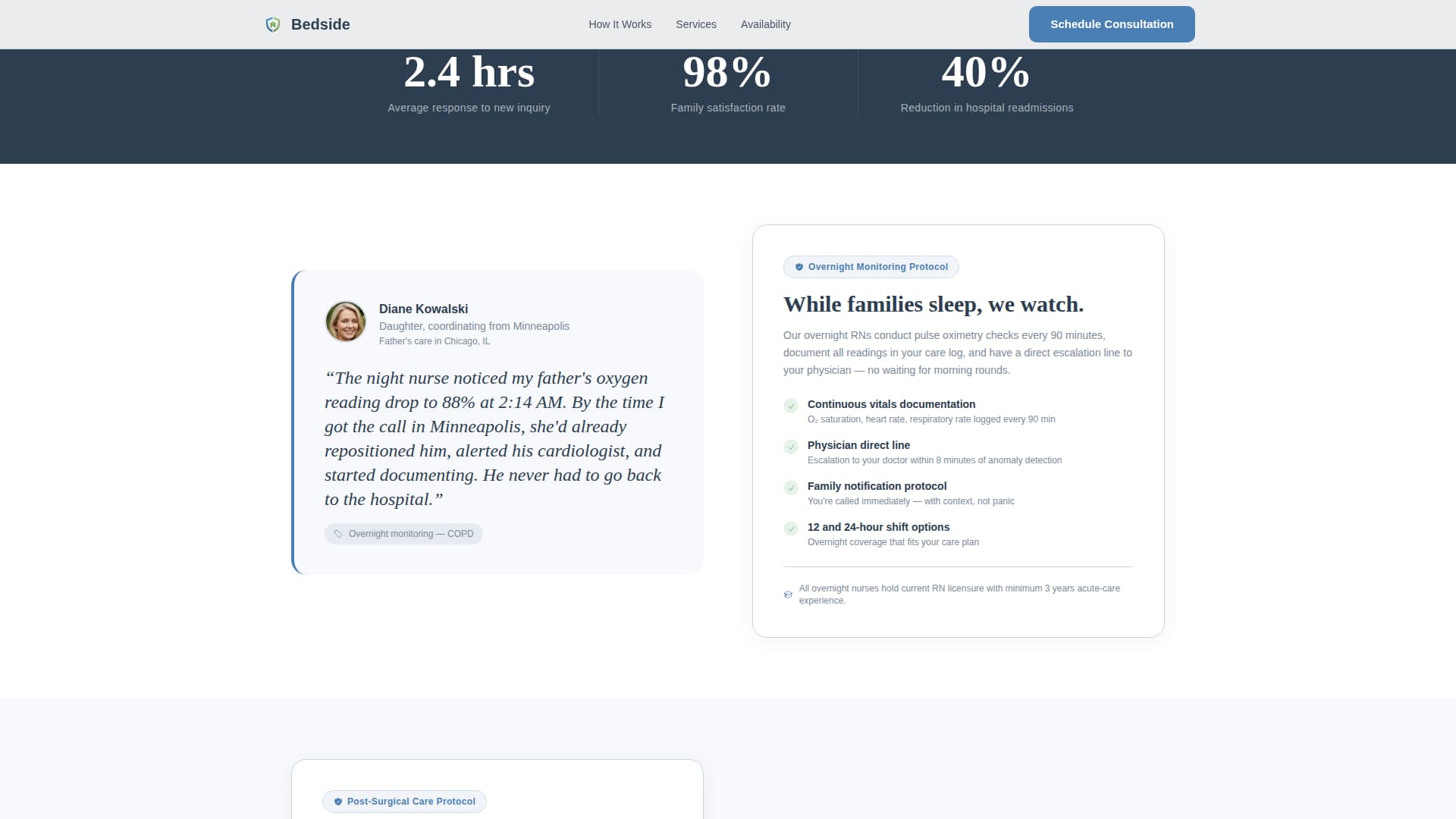 Home Health & Hospice Booking Website Template