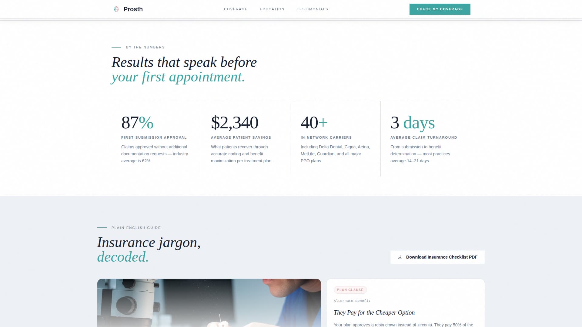 Prosthodontist Education Website Template