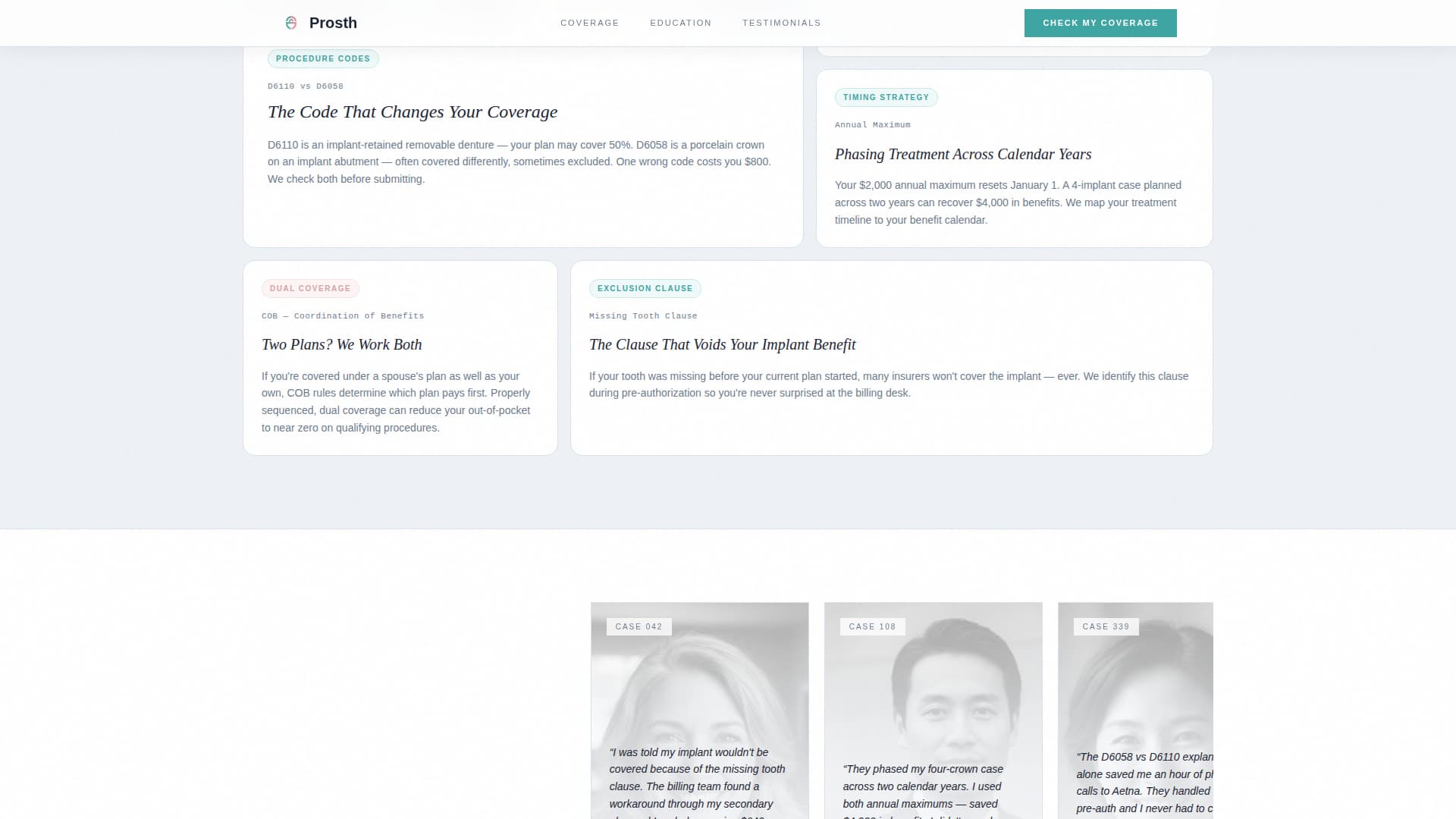 Prosthodontist Education Website Template