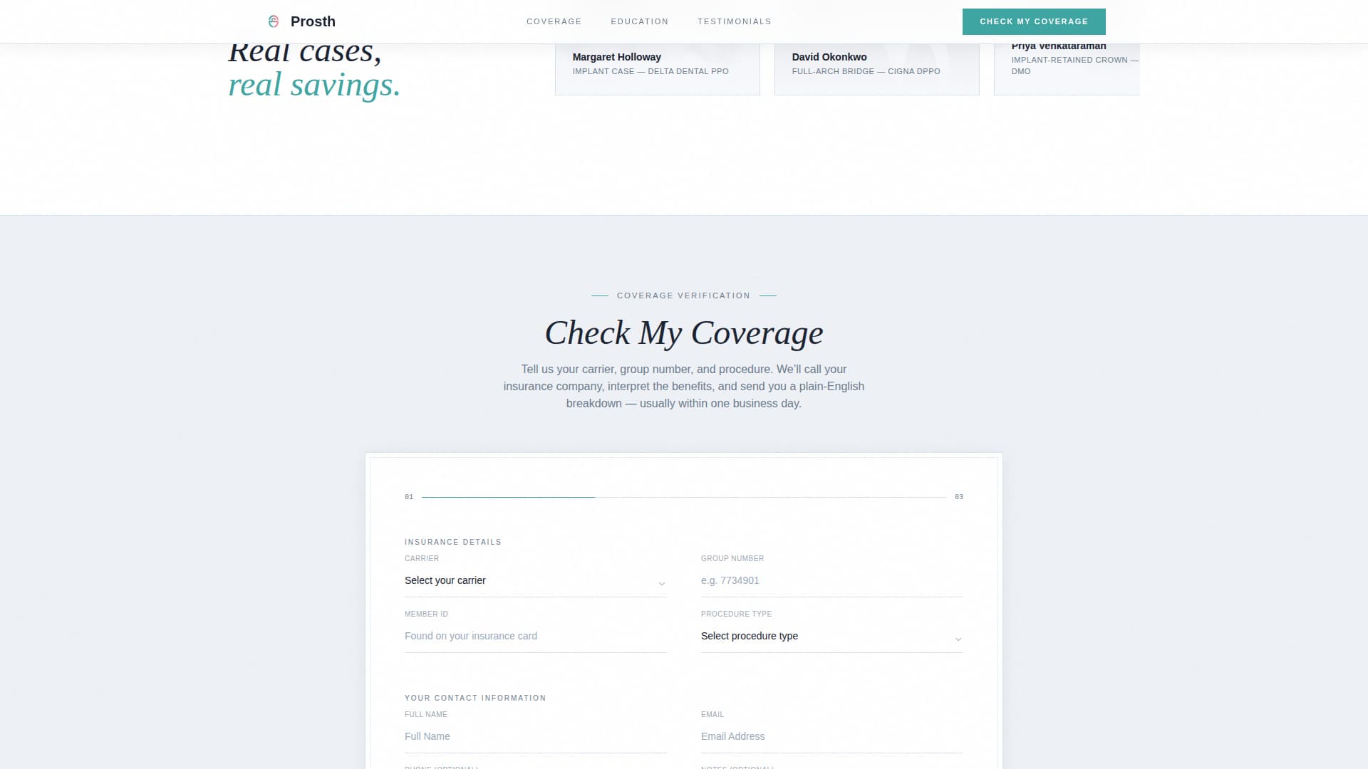 Prosthodontist Education Website Template