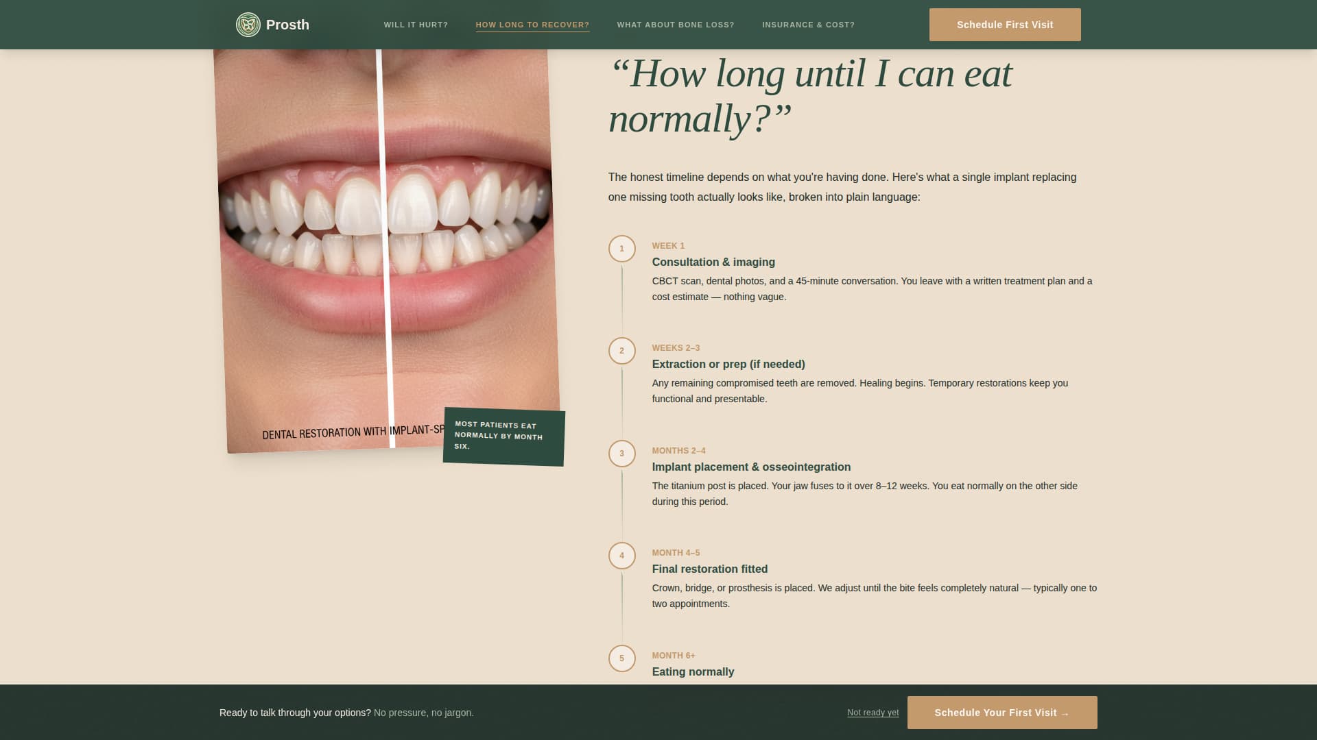 Prosthodontist Booking Website Template