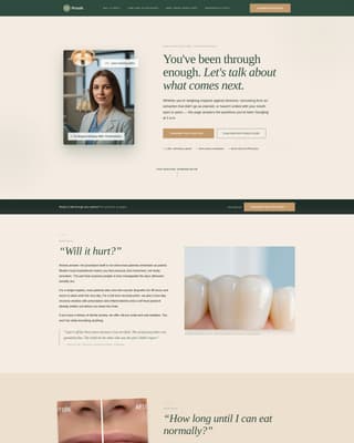 Prosthodontist Booking Website Template