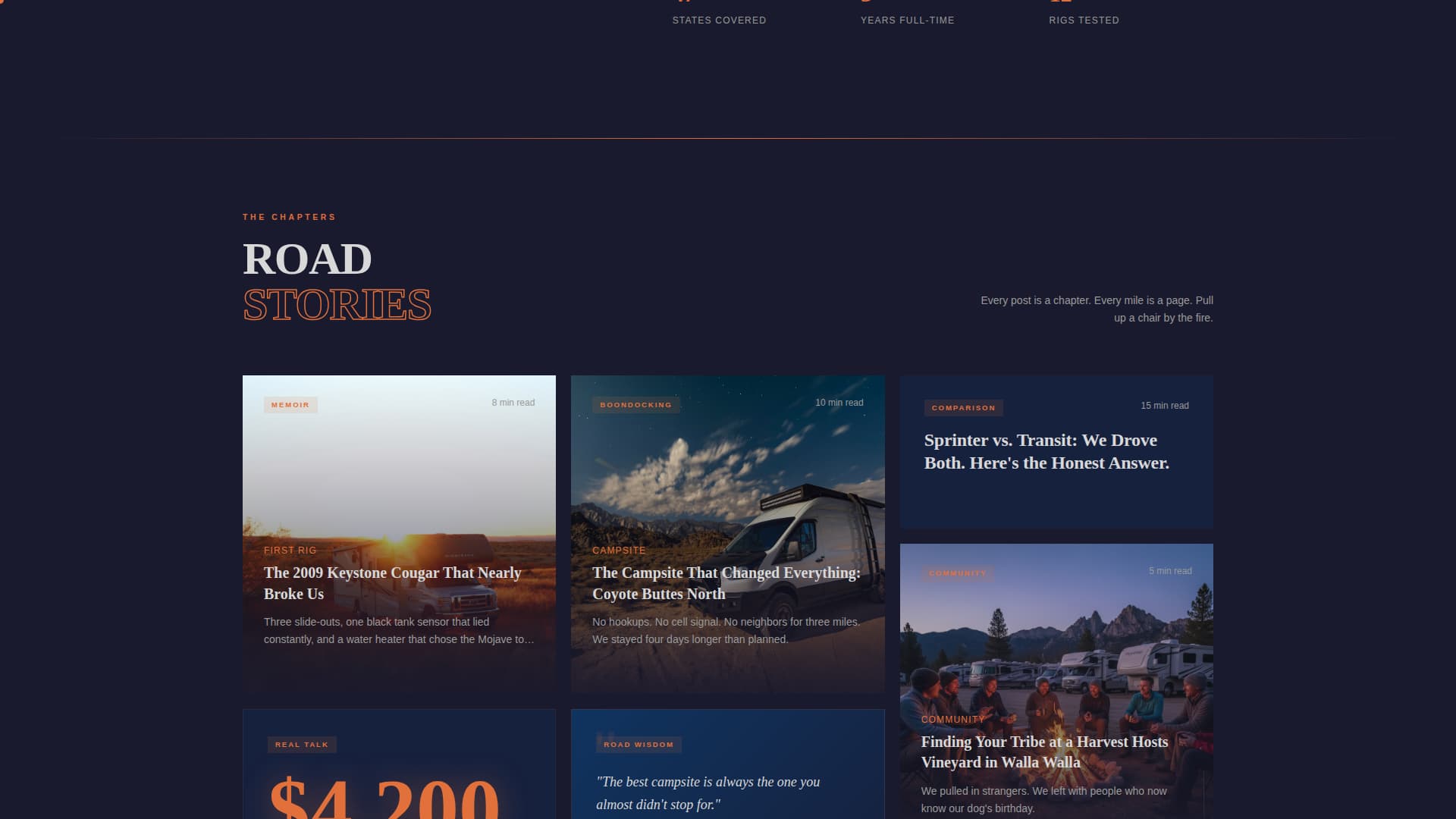 RV - High Converting & Landing Page Template