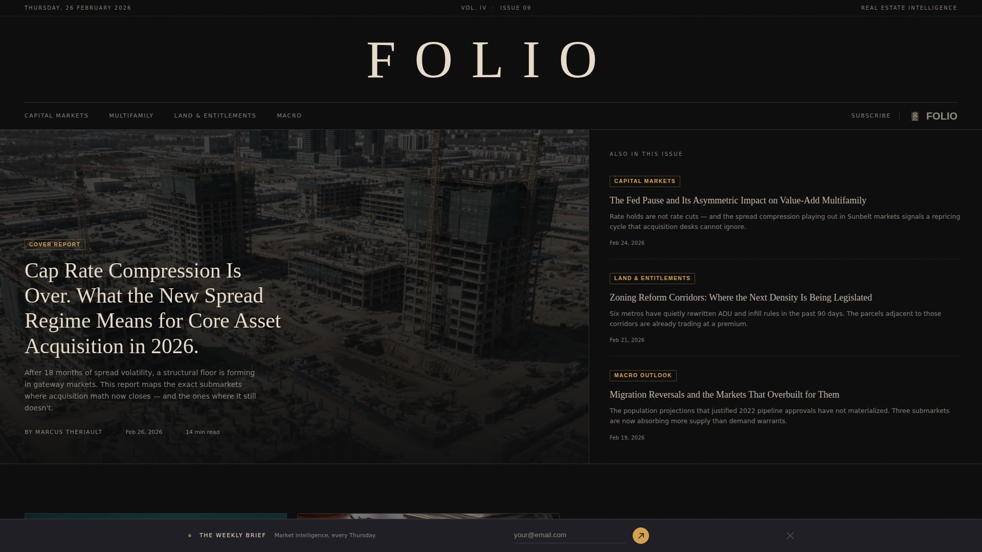 Folio - Cinematic Real Estate Landing Page Template