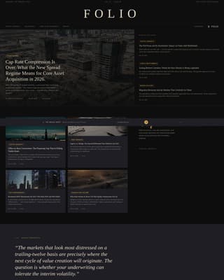 Folio - Cinematic Real Estate Landing Page Template