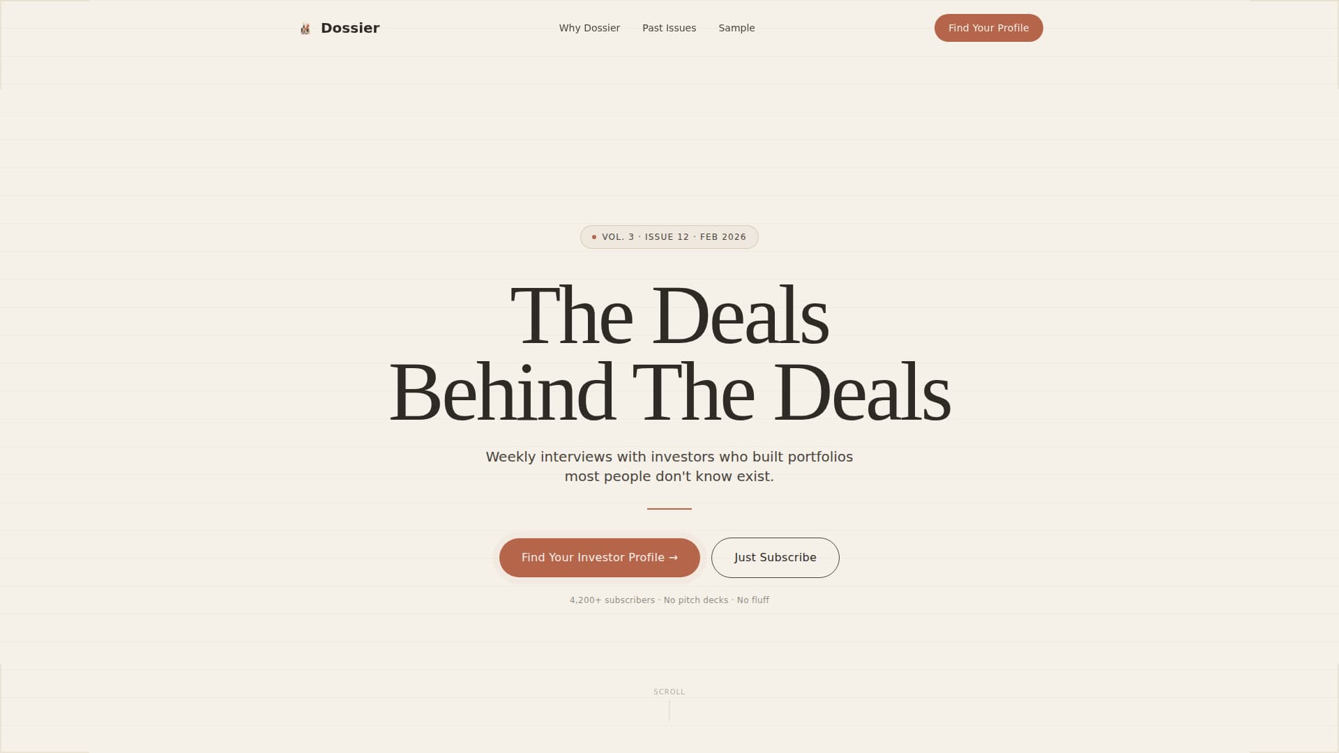 Dossier - Authoritative Real Estate Investing Landing Page Template