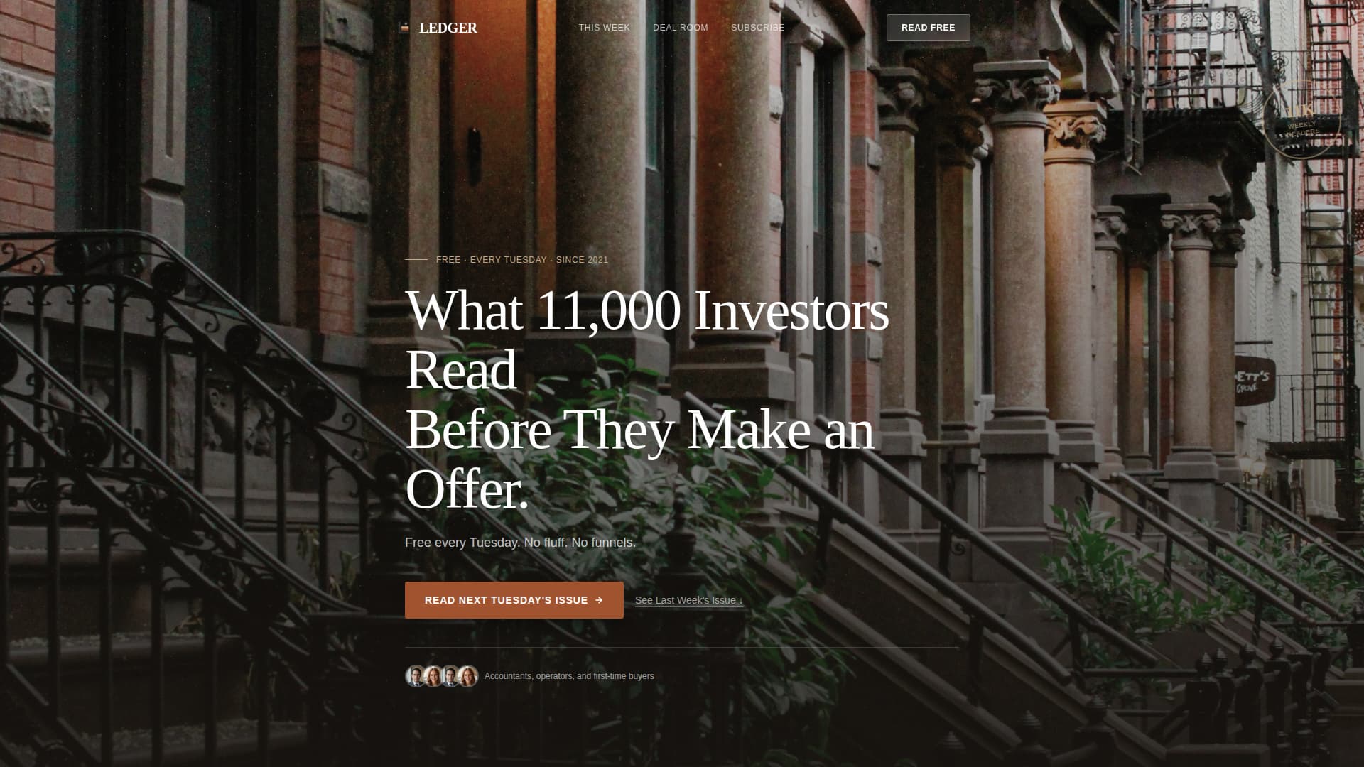 Real Estate Investing Newsletter Blog Website Template