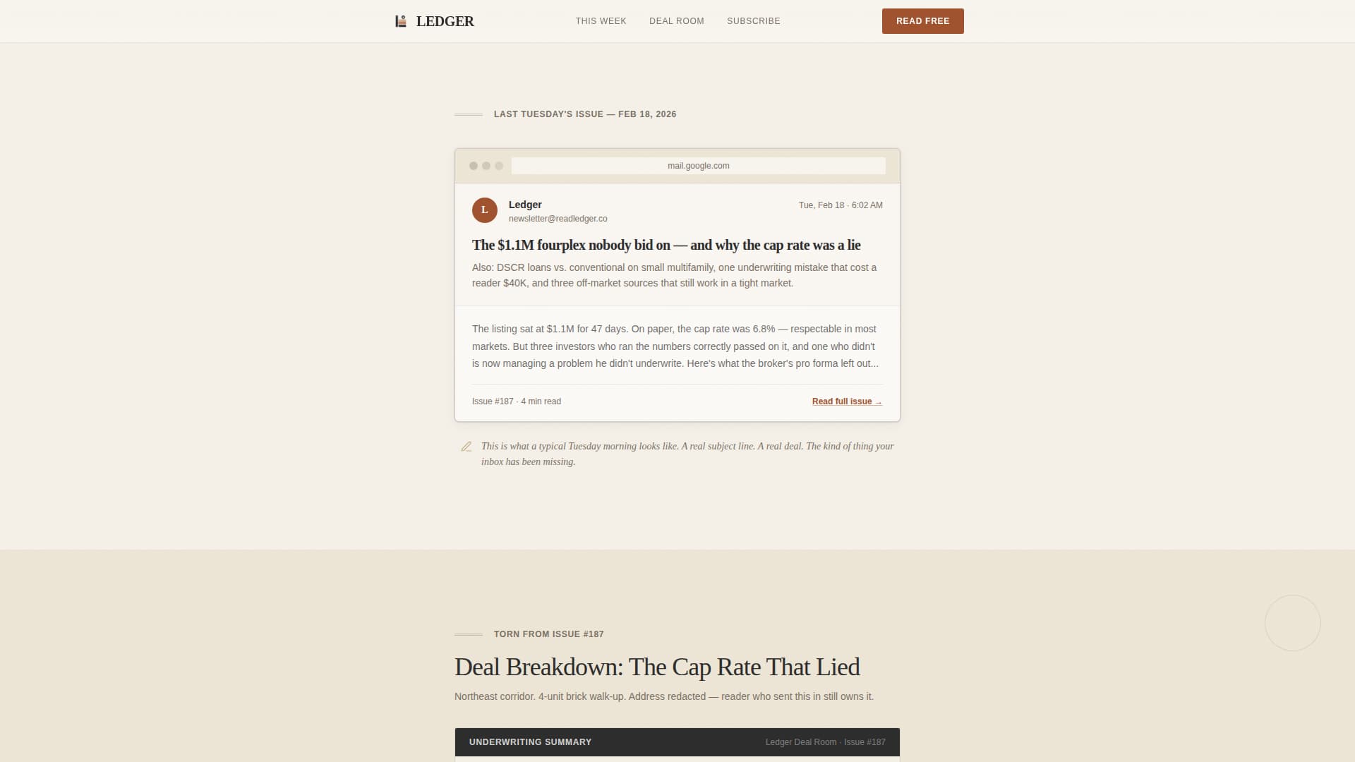 Real Estate Investing Newsletter Blog Website Template