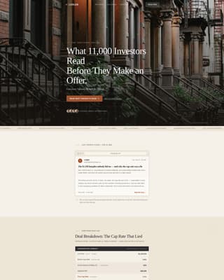 Real Estate Investing Newsletter Blog Website Template