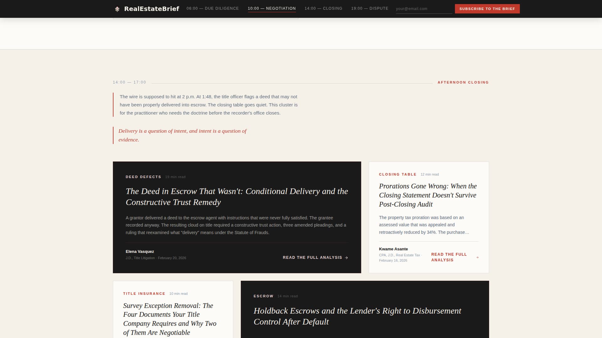 Brief - Authoritative Real Estate Law Landing Page Template
