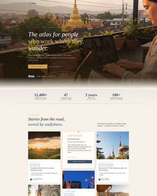 Traverse — Adventure Travel Influencer Landing Page Template