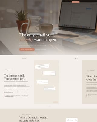 Dispatch - Curated Remote Work Landing Page Template