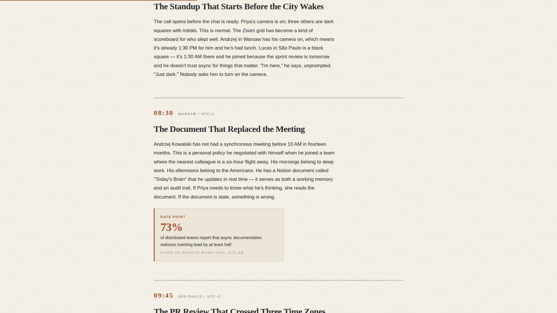 Remote Work Newsletter Blog Website Template