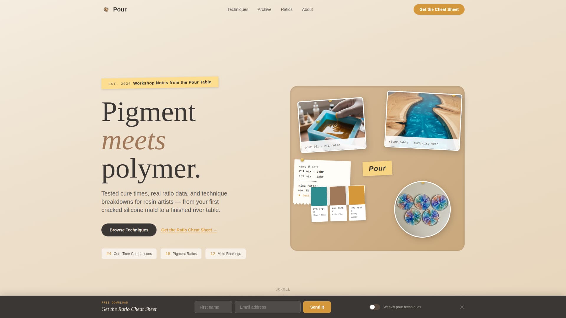 Resin Art & Craft Content Blog Website Template