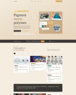 Resin Art & Craft Content Blog Website Template