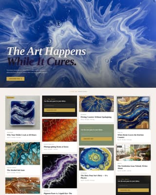Pour - Stunning Resin Art Landing Page Template