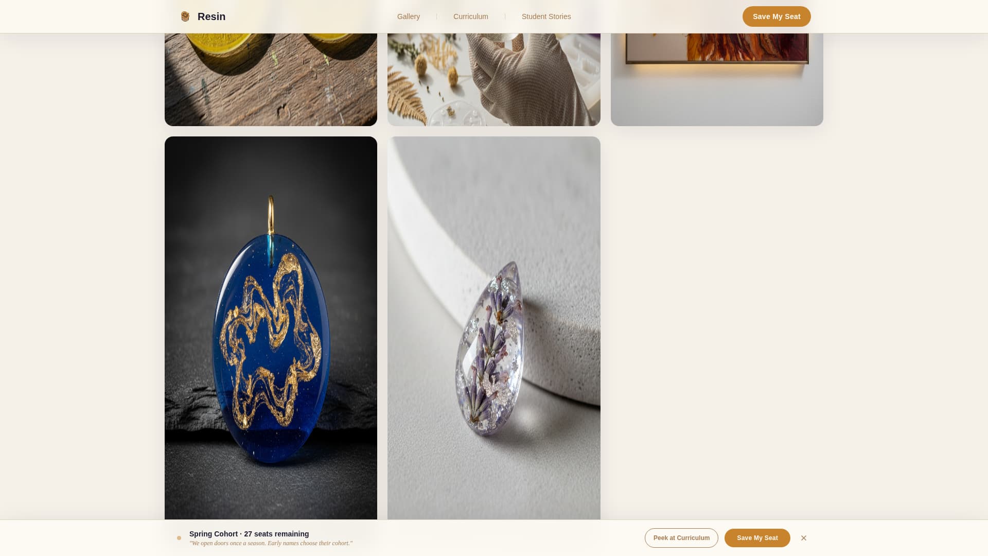 Resin Art & Craft Content Pre-Launch Website Template