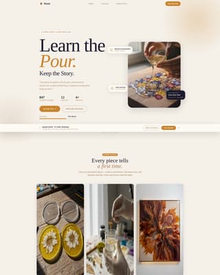 Resin Art & Craft Content Pre-Launch Website Template