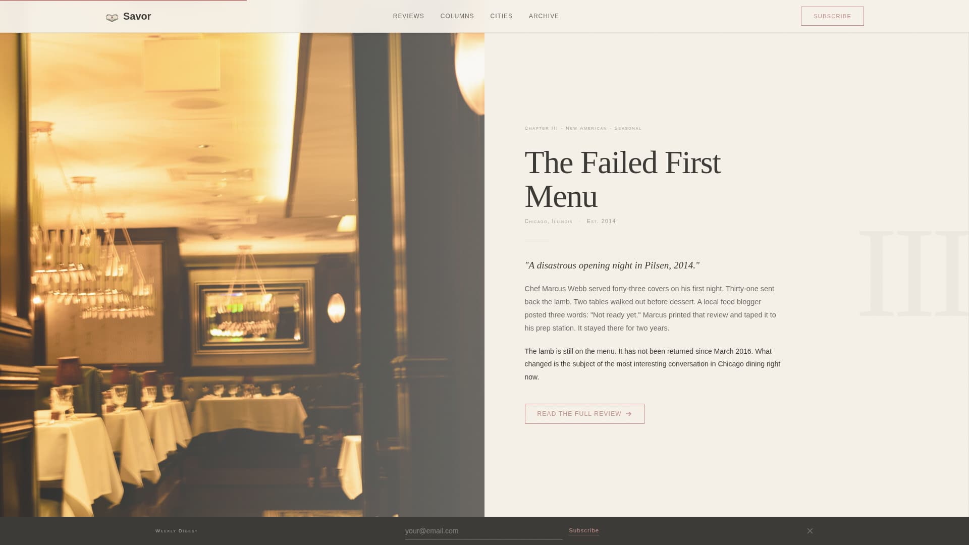 Review & Comparison Site Blog Website Template