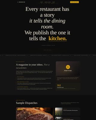Restaurant Blog & Media Advanced Blog Website Template