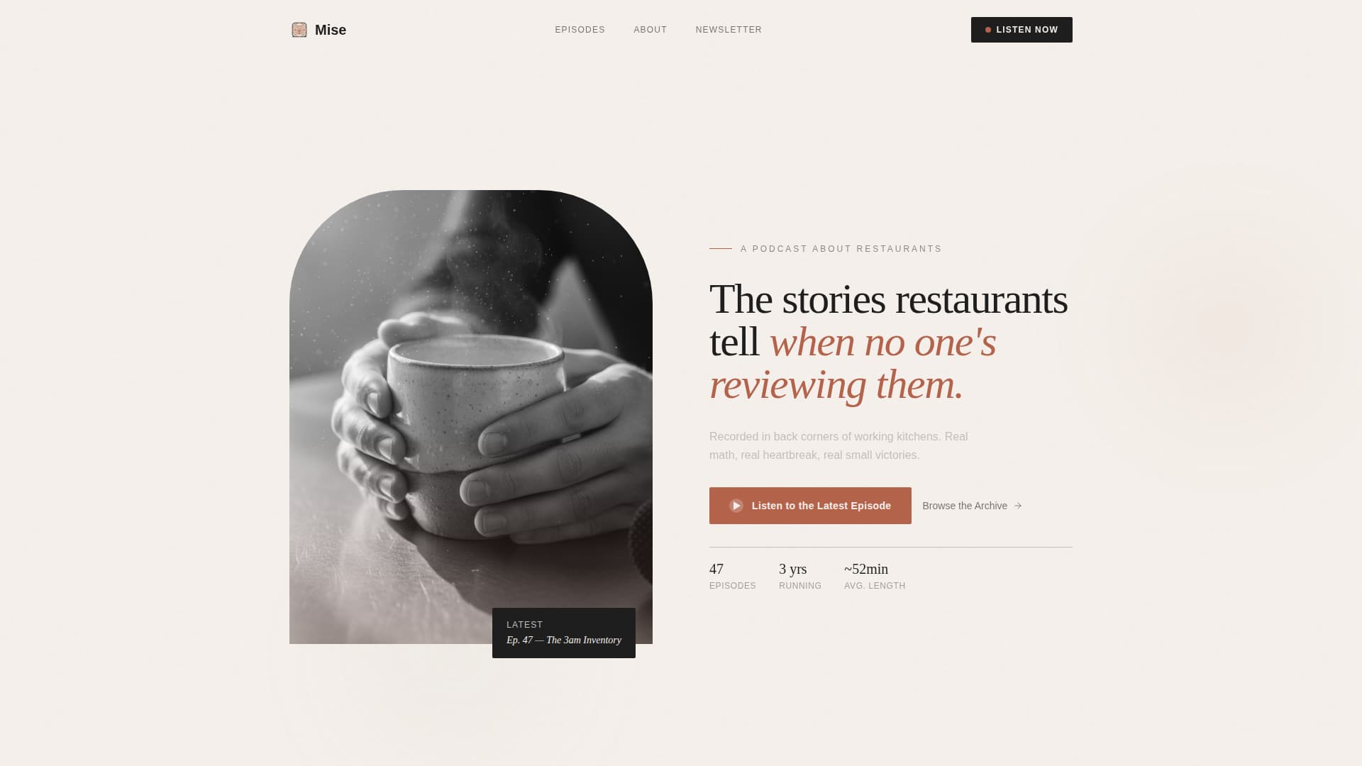 Restaurant Blog & Media Specialist Blog Website Template