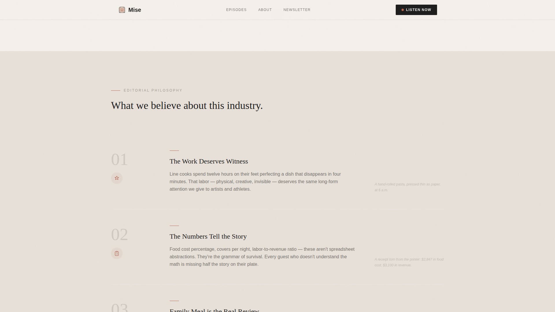 Restaurant Blog & Media Specialist Blog Website Template