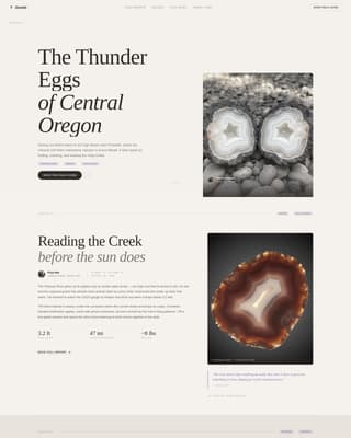 Geode - Captivating Rock Hounding Landing Page Template