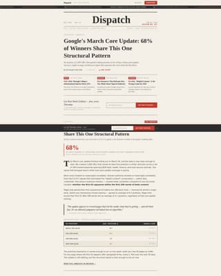 Dispatch - Insightful Content Newsletter Landing Page Template