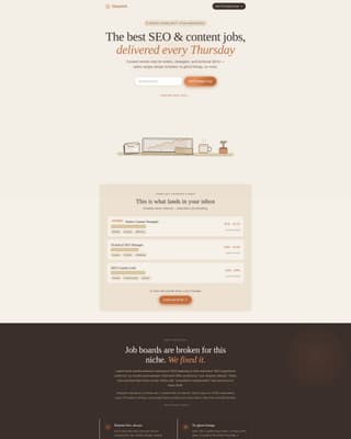 Dispatch - Curated SEO Jobs Landing Page Template