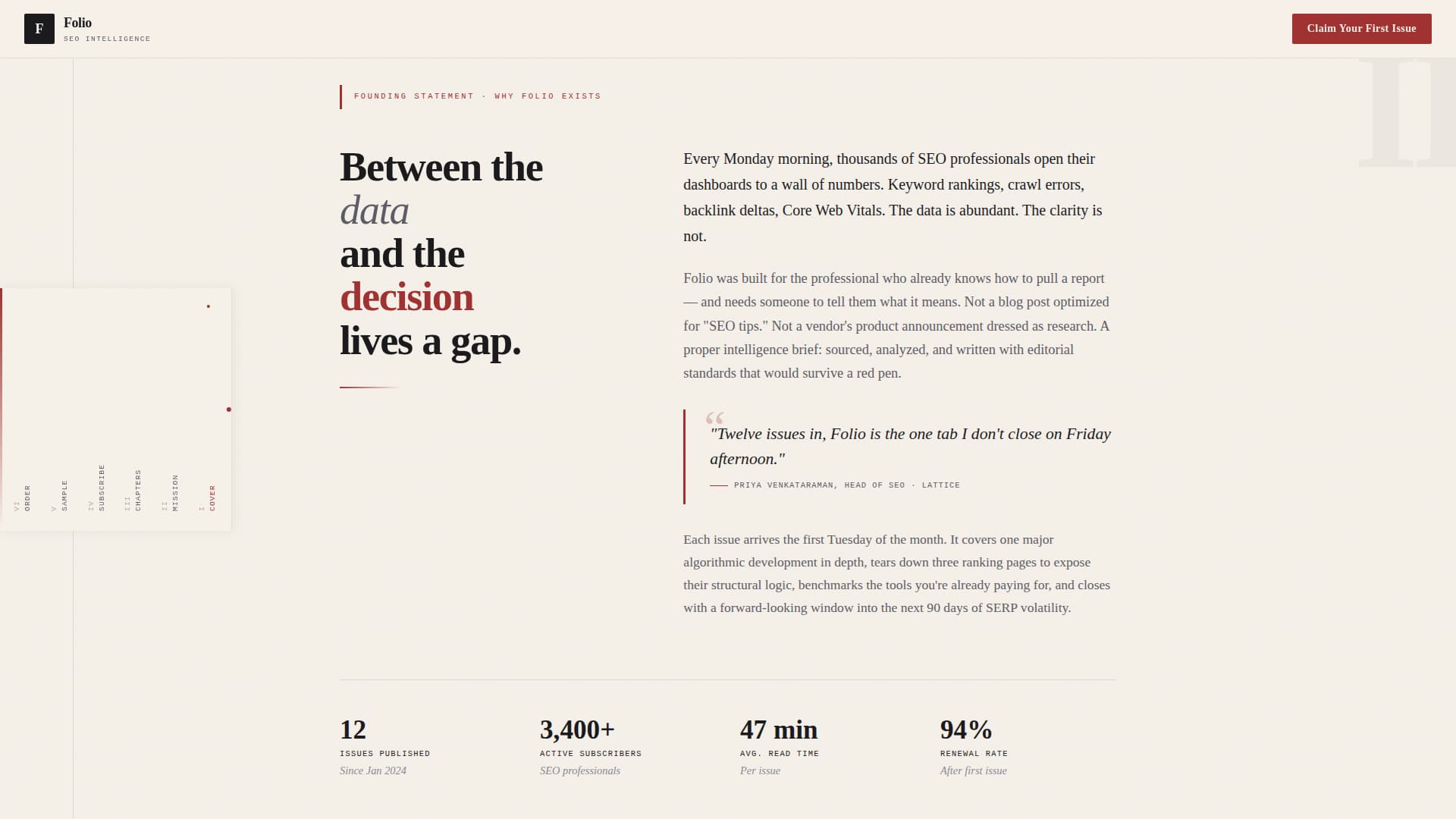 SEO & Content Newsletter Reviews Website Template