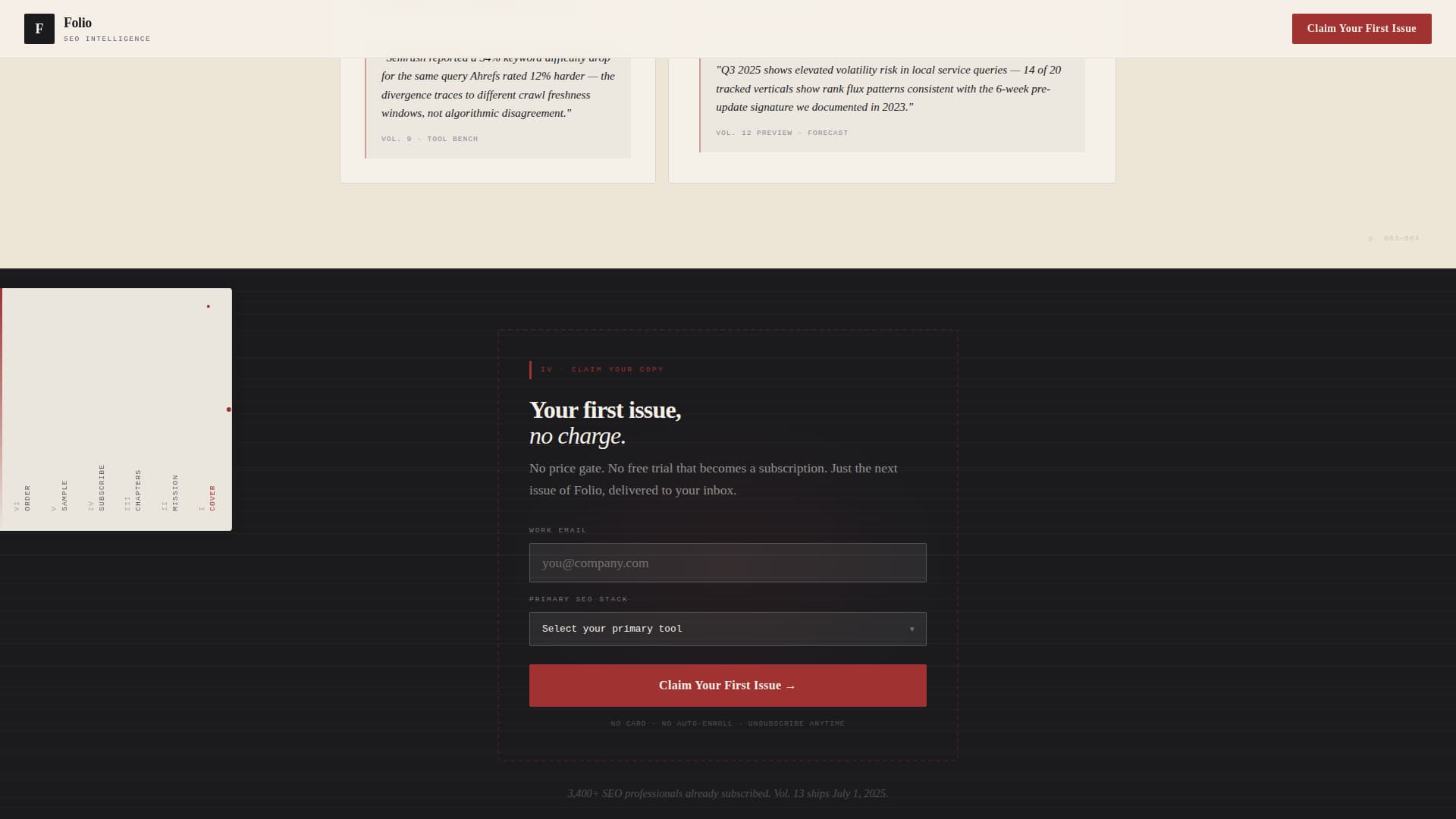 SEO & Content Newsletter Reviews Website Template