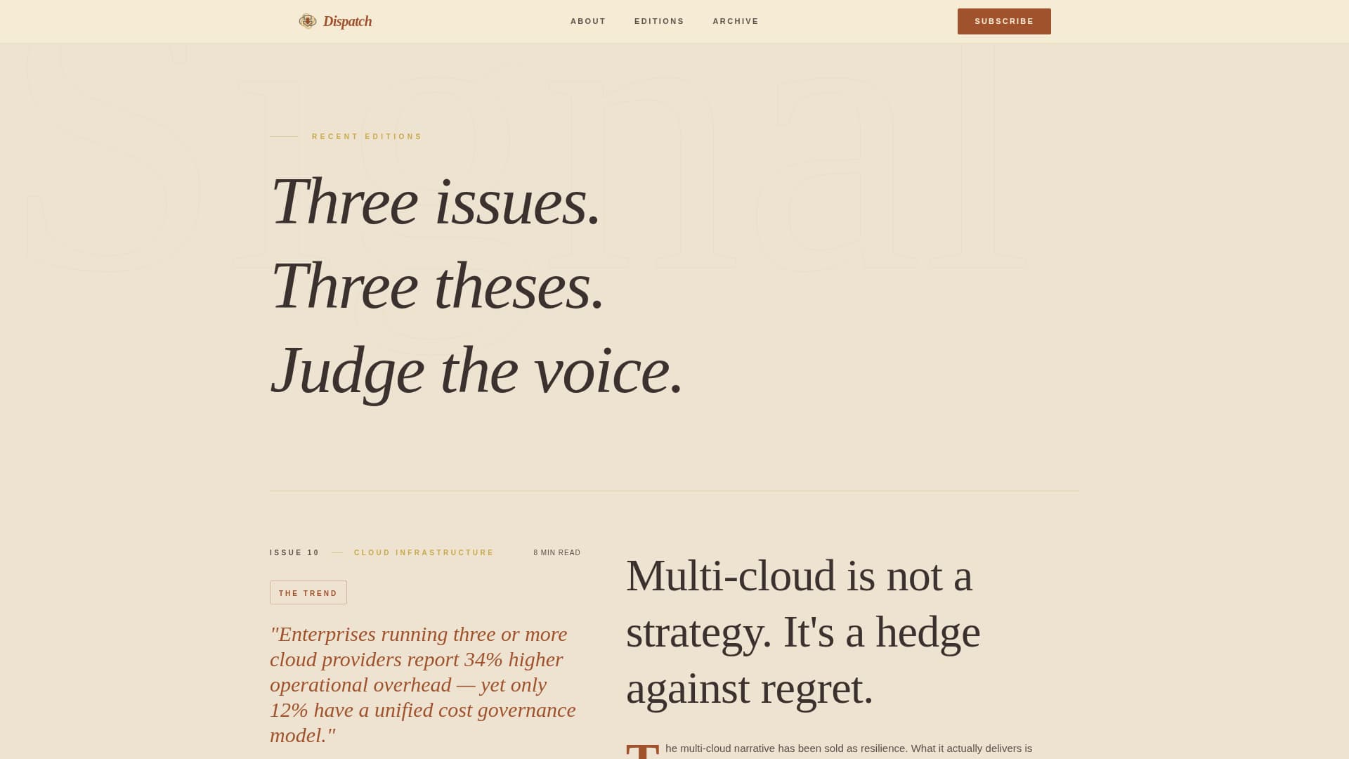 Broadsheet - Editorial SaaS Landing Page Template
