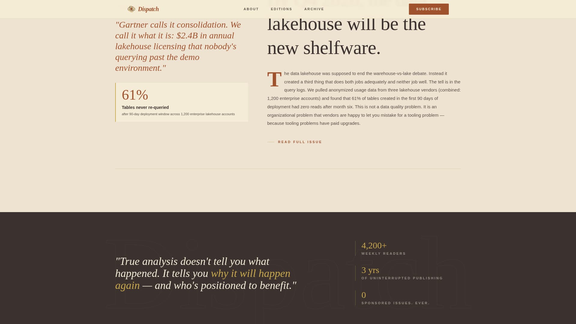 Broadsheet - Editorial SaaS Landing Page Template