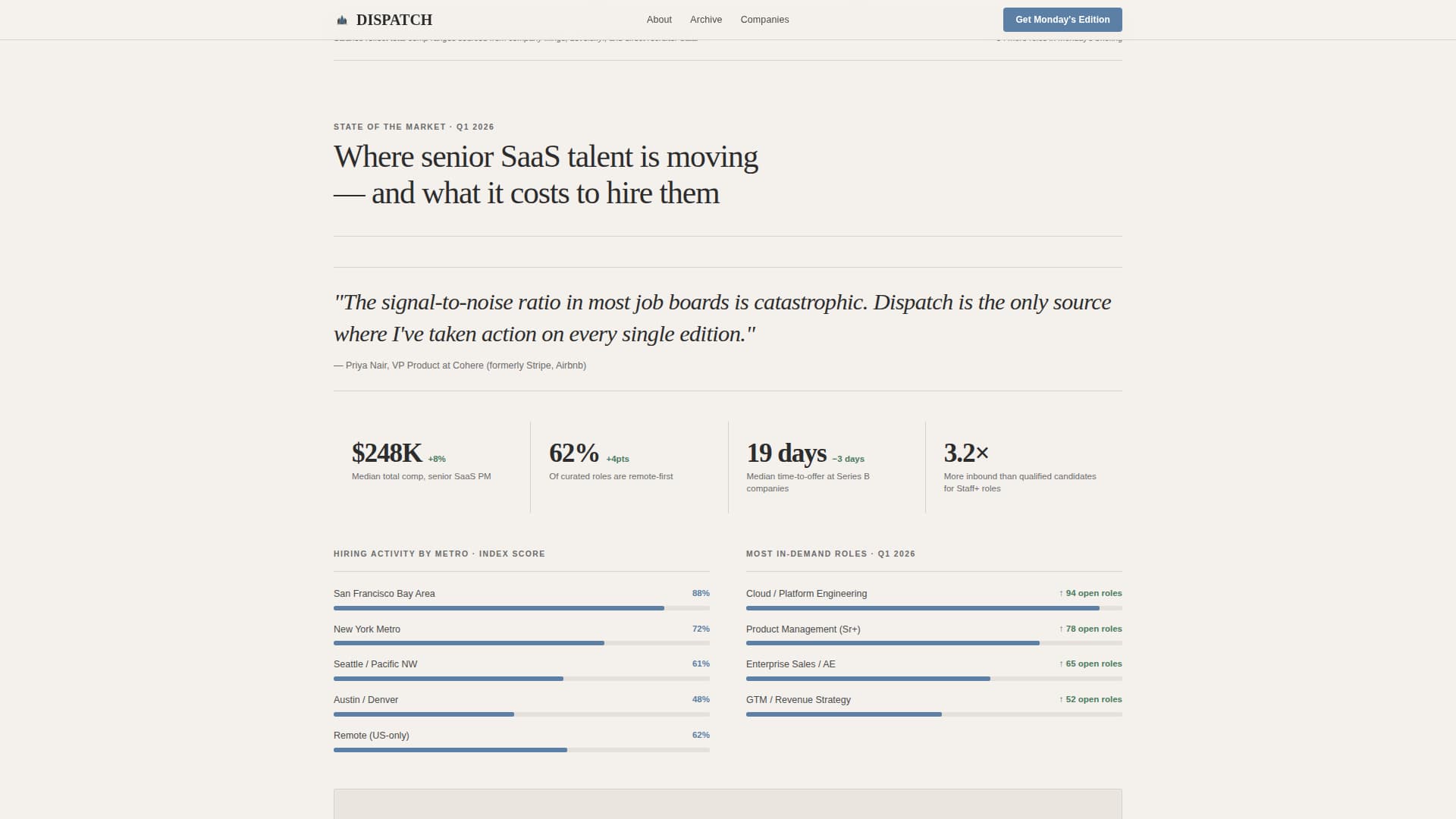 Dispatch - Authoritative SaaS Landing Page Template