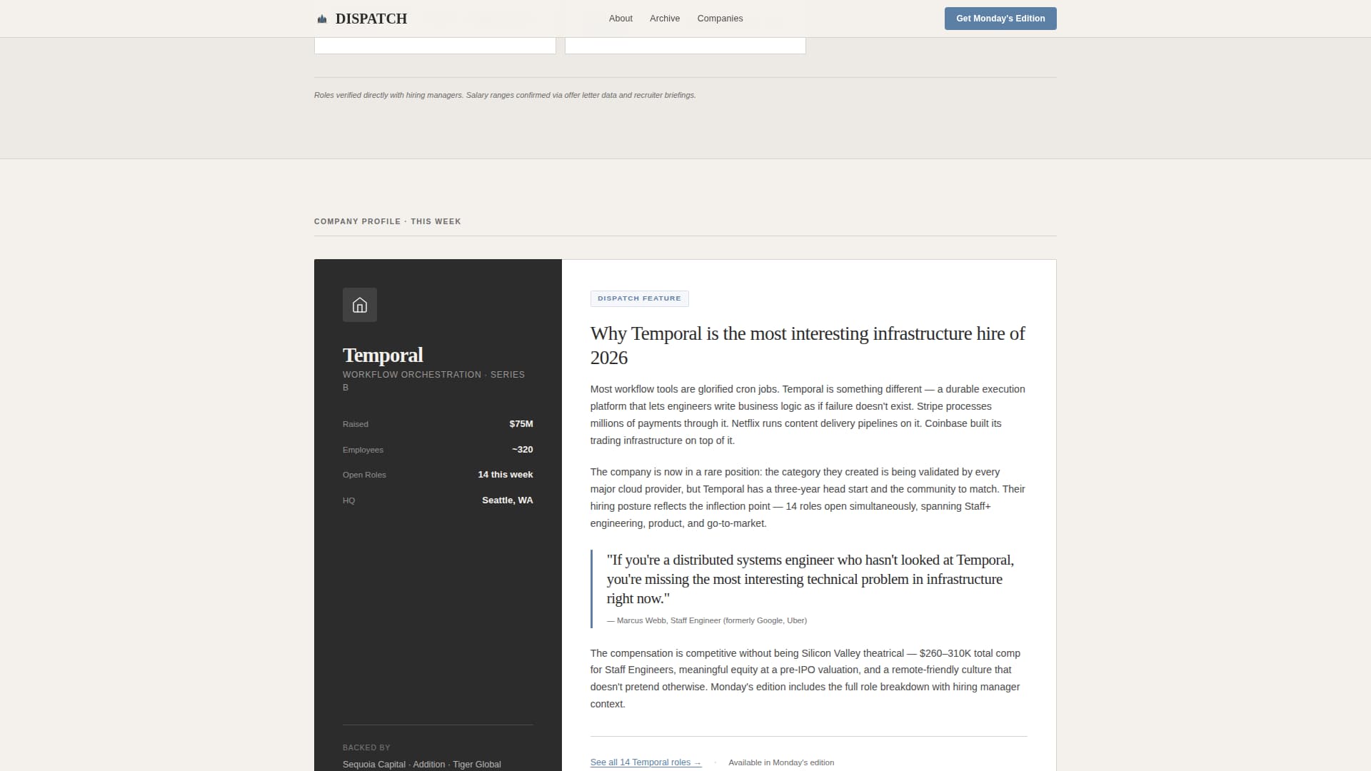 Dispatch - Authoritative SaaS Landing Page Template