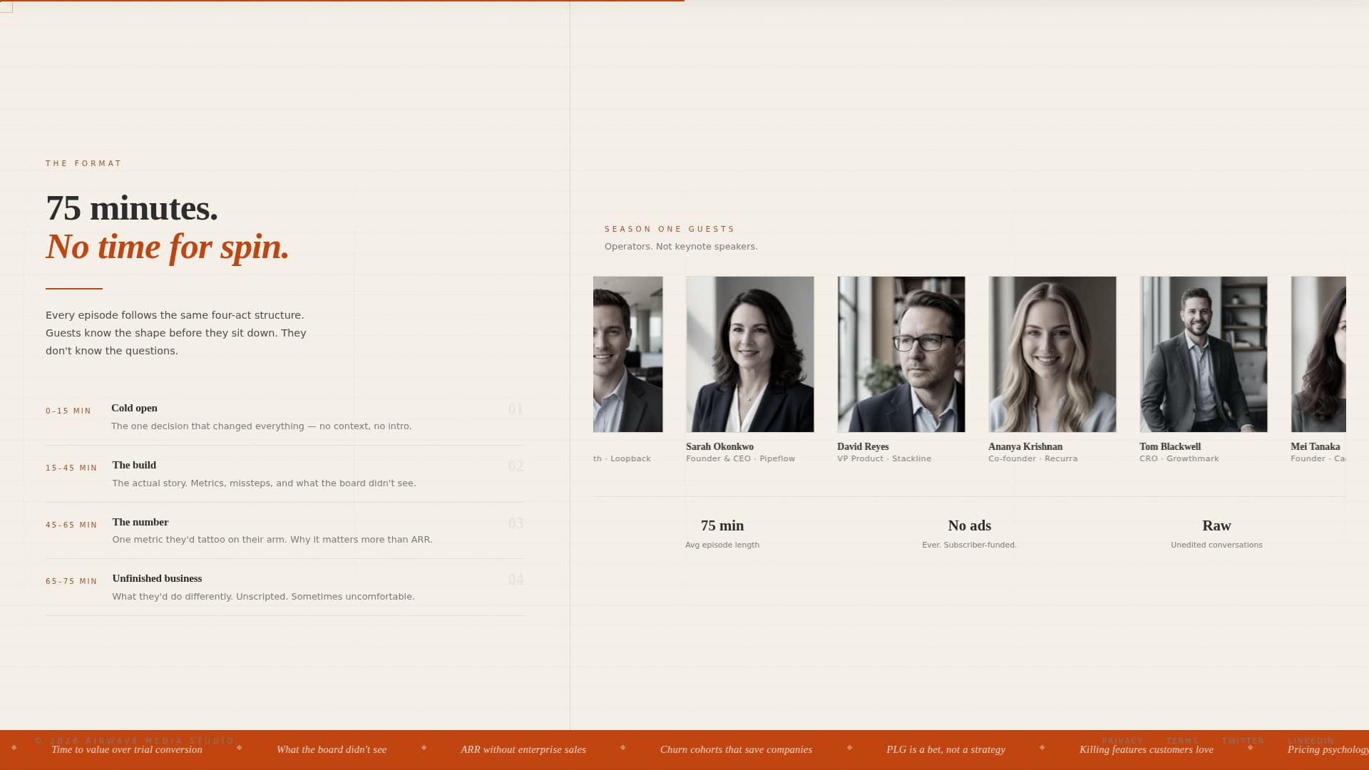 Airwave - Editorial SaaS Landing Page Template