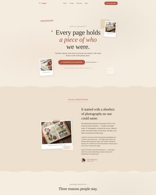 Scrapbooking & Memory Keeping Content Blog Website Template