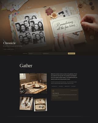 Scrapbooking & Memory Keeping Content Pre-Launch Website Template